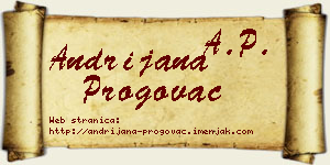 Andrijana Progovac vizit kartica